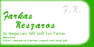 farkas meszaros business card